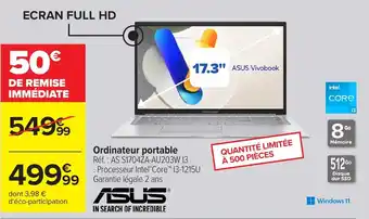Carrefour ASUS Ordinateur portable offre