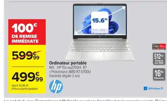 Carrefour HP Ordinateur portable offre