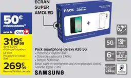 Carrefour SAMSUNG Pack smartphone Galaxy A26 5G offre