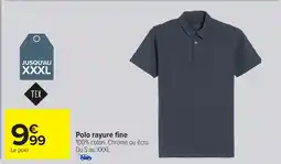 Carrefour Polo rayure fine offre