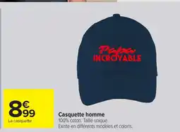 Carrefour Casquette homme offre