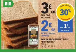 E.Leclerc BIOFOURNIL Pain de mie complet bio offre