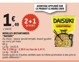 E.Leclerc DAISUKI Nouilles instantanées offre