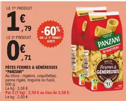 E.Leclerc PANZANI Pâtes fermes & généreuses offre