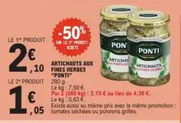 E.Leclerc PONTI Artichauts aux fines herbes offre
