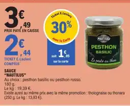 E.Leclerc NAUTILUS Sauce offre