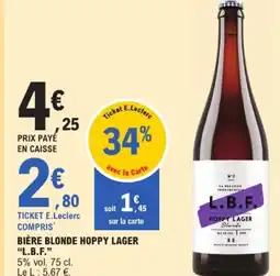 E.Leclerc L.B.F Bière blonde hoppy lager offre