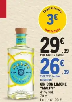 E.Leclerc MALFY Gin con limone offre