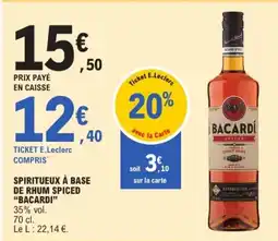 E.Leclerc BACARDI Spiritueux à base de rhum spiced offre