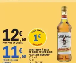 E.Leclerc CAPTAIN MORGAN Spiritueux à base de rhum spiced gold offre
