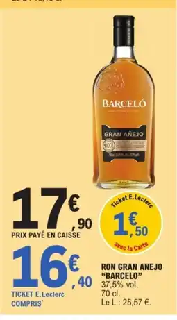 E.Leclerc BARCELO Ron gran anejo offre