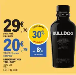 E.Leclerc BULLDOG London dry gin offre