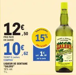 E.Leclerc SALERS Liqueur de gentiane offre