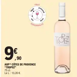 E.Leclerc TROPEZ Aop côtes de provence offre