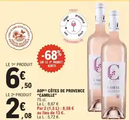 E.Leclerc CAMILLE Aop côtes de provence offre