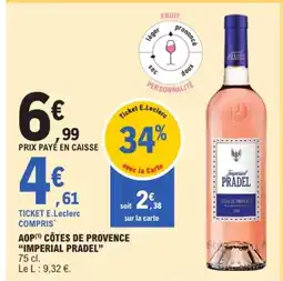 E.Leclerc IMPERIAL PRADEL Aop côtes de provence offre