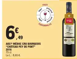 E.Leclerc CHÂTEAU PEY DE PONT Aoc médoc cru bourgeois offre