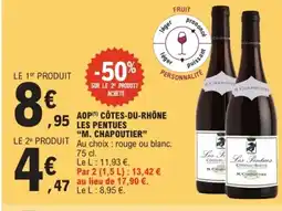 E.Leclerc M. CHAPOUTIER Aop côtes-du-rhône les pentues offre