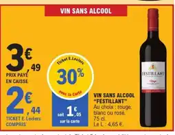 E.Leclerc FESTILLANT Vin sans alcool offre