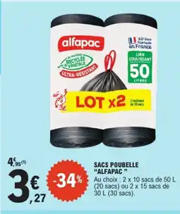 E.Leclerc ALFAPAC Sacs poubelle offre