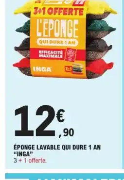 E.Leclerc INGA Éponge lavable qui dure 1 an offre