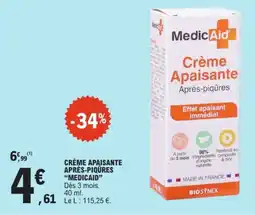 E.Leclerc MEDICAID Crème apaisante après-piqûres offre