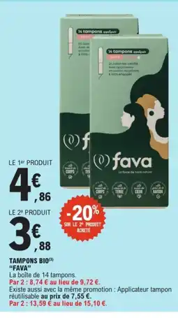 E.Leclerc FAVA Tampons bio offre
