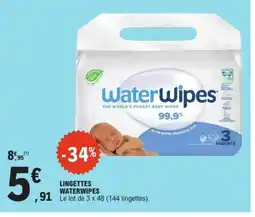 E.Leclerc WATERWIPES Lingettes offre