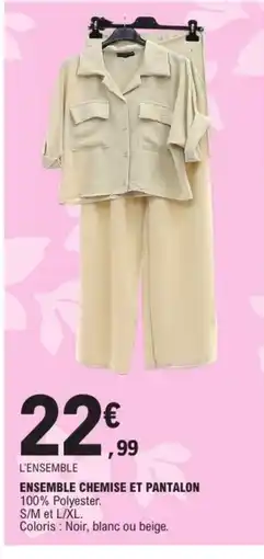 E.Leclerc Ensemble chemise et pantalon offre
