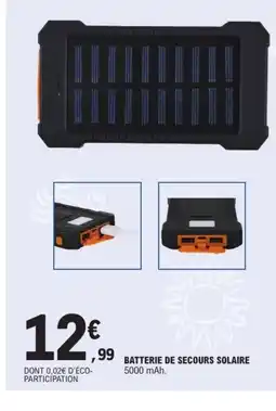 E.Leclerc Batterie de secours solaire offre