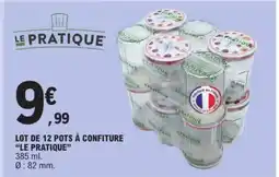 E.Leclerc Lot de 12 pots à confiture offre