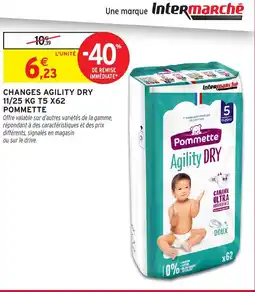 Intermarché POMMETTE Changes agility dry 11/25 kg t5 x62 offre