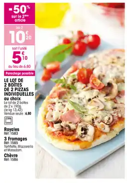 Croque Gel Le lot de 2 boîtes de 2 pizzas individuelles offre