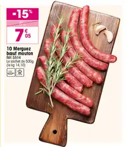 Croque Gel 10 Merguez bœuf mouton offre