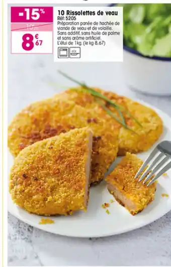 Croque Gel 10 Rissolettes de veau offre