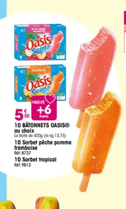 Croque Gel OASIS 10 bâtonnets offre