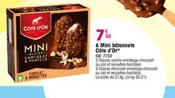 Croque Gel CÔTE D'OR 6 Mini bâtonnets offre