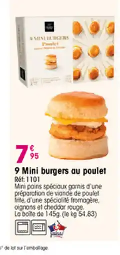 Croque Gel Mini burgers au poulet offre