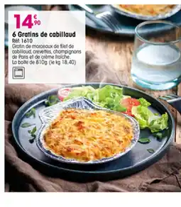 Croque Gel 6 Gratins de cabillaud offre
