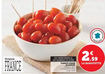 Hyper U Tomate cerise allongée offre