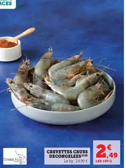 Hyper U Crevettes crues decongelees offre