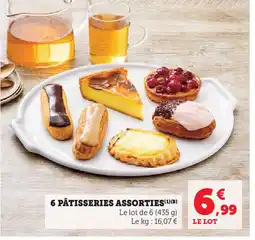 Hyper U 6 pâtisseries assorties offre