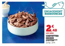 U Express Crevettes grises cuites offre
