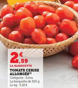 Super U Tomate cerise allongée offre