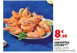 Super U Crevettes cuites offre