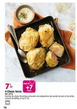 Croque Gel 4 Choux farcis offre