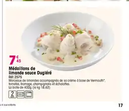 Croque Gel Médaillons de limande sauce Dugléré offre