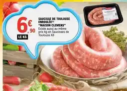 E.Leclerc SAUCISSE DE TOULOUSE ENROULEE offre