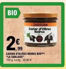 E.Leclerc Caviar d'Olives Noires Bio offre