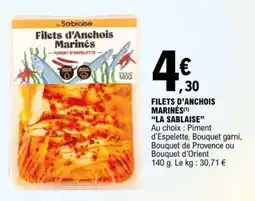 E.Leclerc FILETS D’ANCHOIS MARINÉS “LA SABLAISE” offre